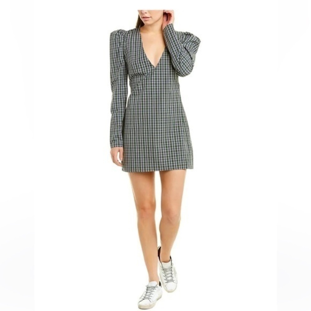 Lovers and Friends Plaid mini dress cotton